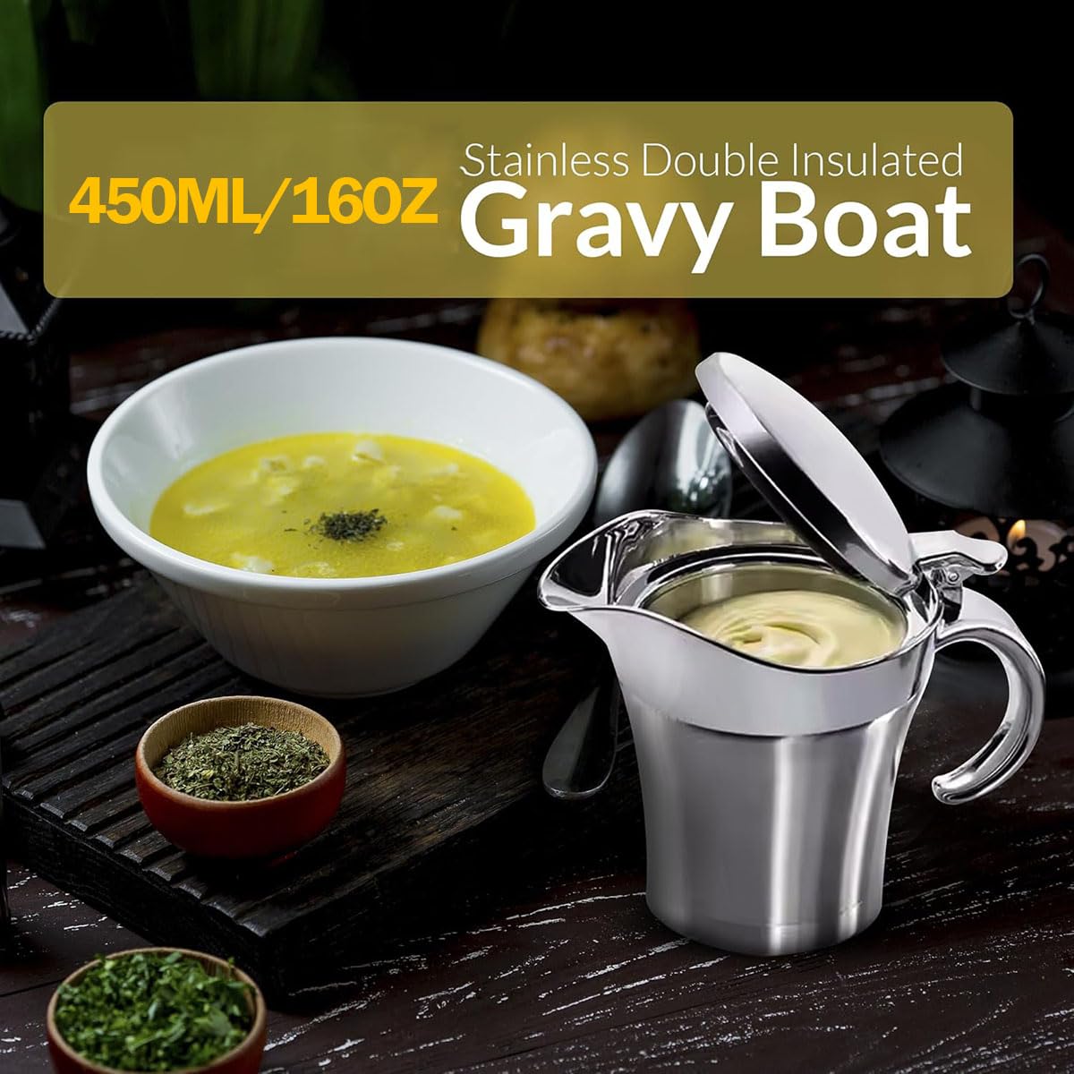 Riavzau 450ml capacity suits family dinners and intimate gatherings.