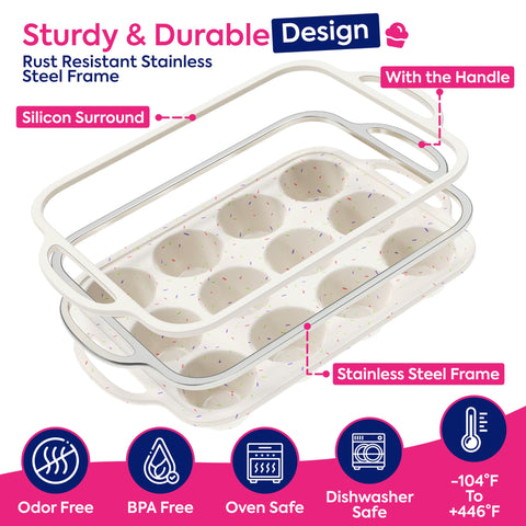RICCLE bakeware withstands oven and freezer temperatures for versatile baking