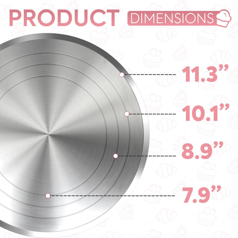 Riccle easy-clean 12-inch cake stand simplifies cleanup after decorating sessions.