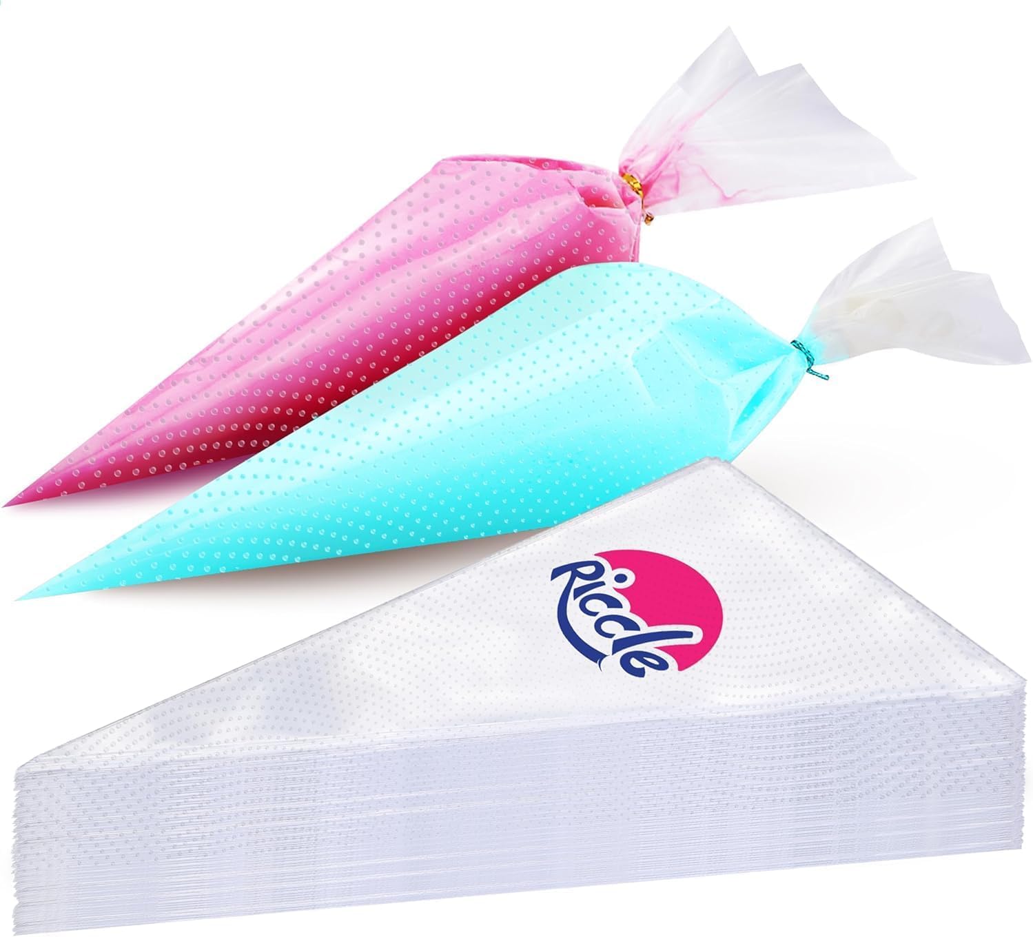 Riccle extra-large piping bag with textured grip for stable frosting.