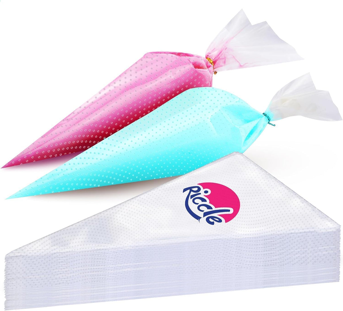 Riccle extra-large piping bag with textured grip for stable frosting.
