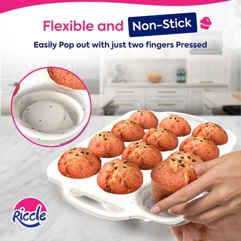 RICCLE stackable muffin pan saves kitchen storage space