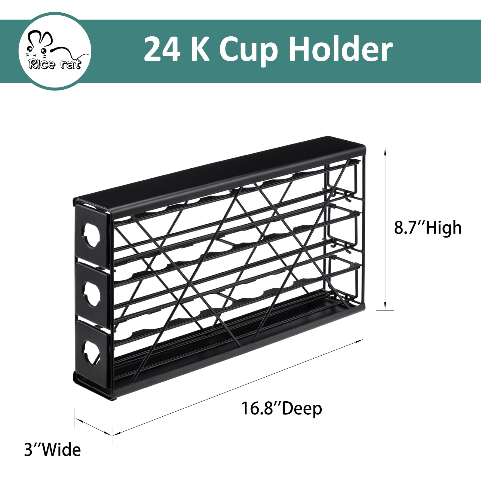 Rice rat K-Cup Holders three-tier design enables easy pod access.