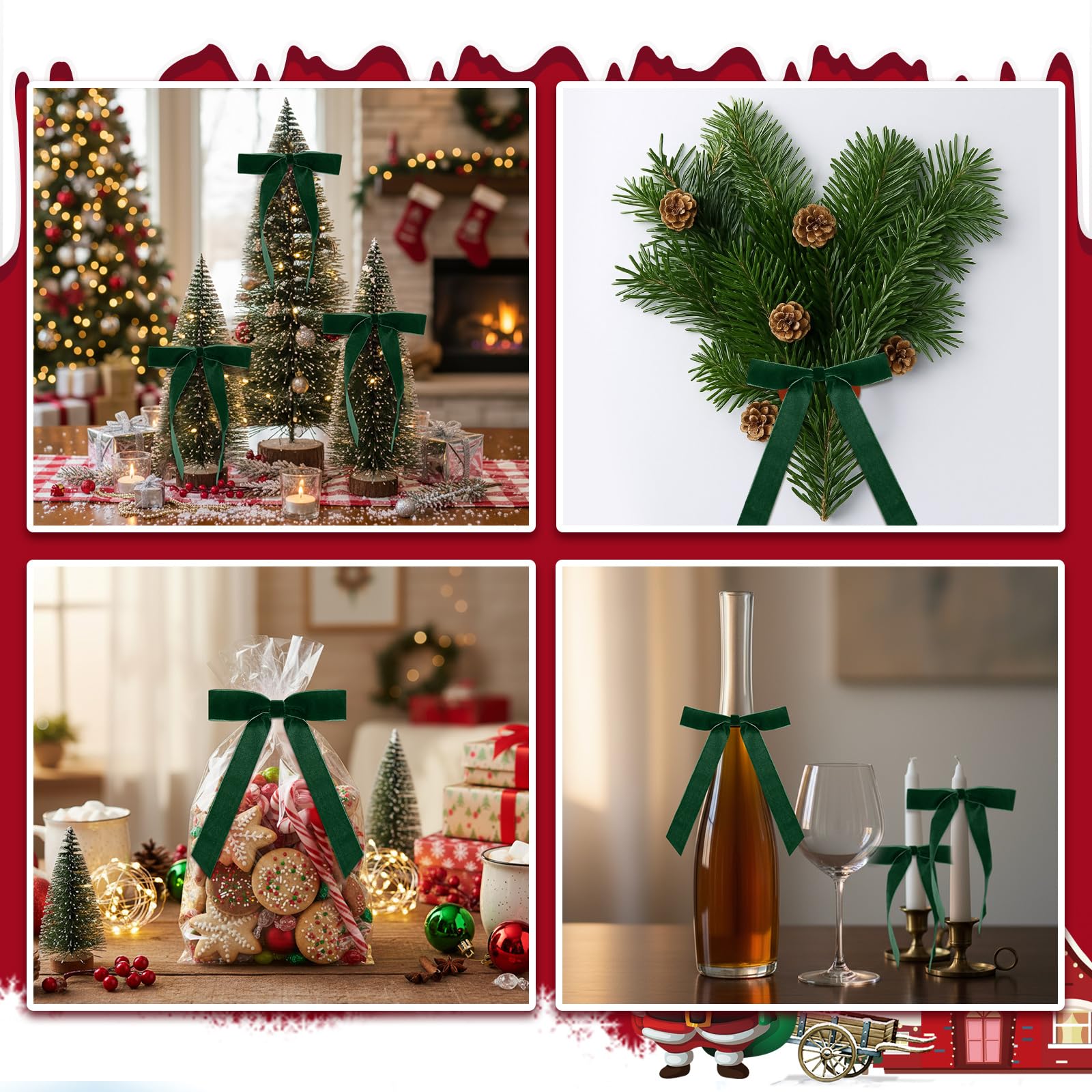 Riceshoot wedding table accessory with velvet bow rings