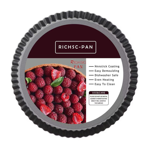 RICHSC-PAN 10-inch tart pan side view for even heat and a crisp crust