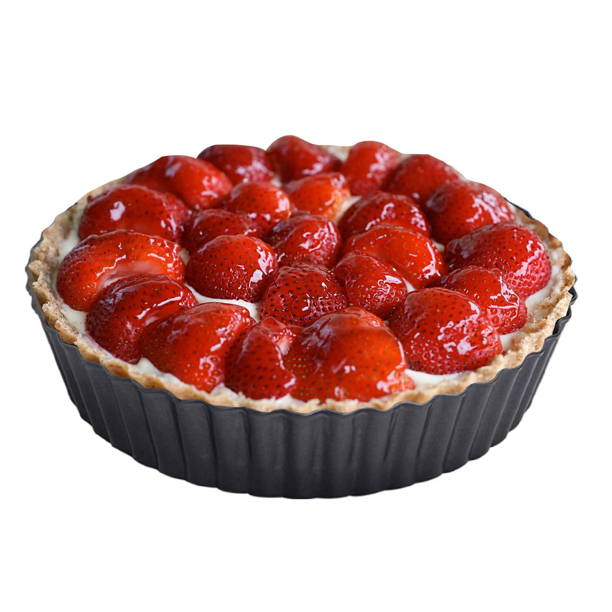 RICHSC-PAN deep tart pan top view with tall depth for generous fillings.