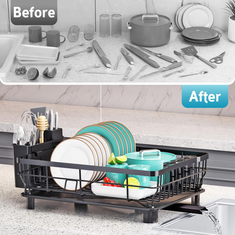 Ricobes anti-slip feet stabilize the rack on countertops.