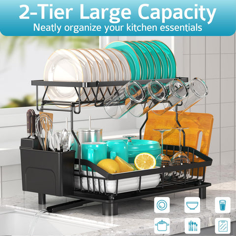 Ricobes cup holder securely dries glassware on the rack