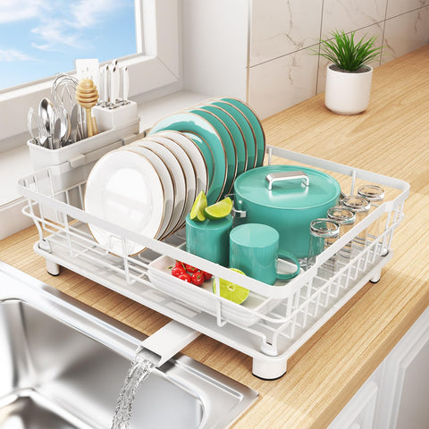 Ricobes dish rack on a counter showing space-saving design and organization