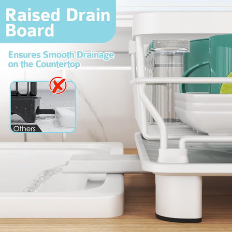 Ricobes dish rack made of rustproof carbon steel for long-lasting kitchen use
