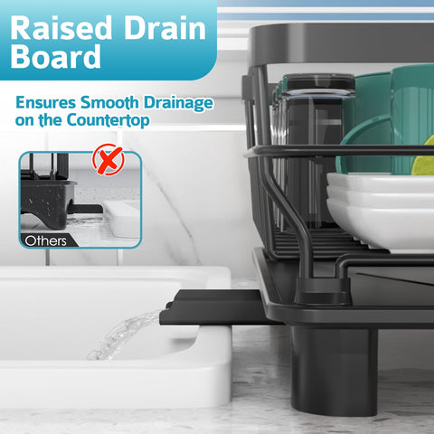 Ricobes sturdy carbon steel construction supports heavy dishware.