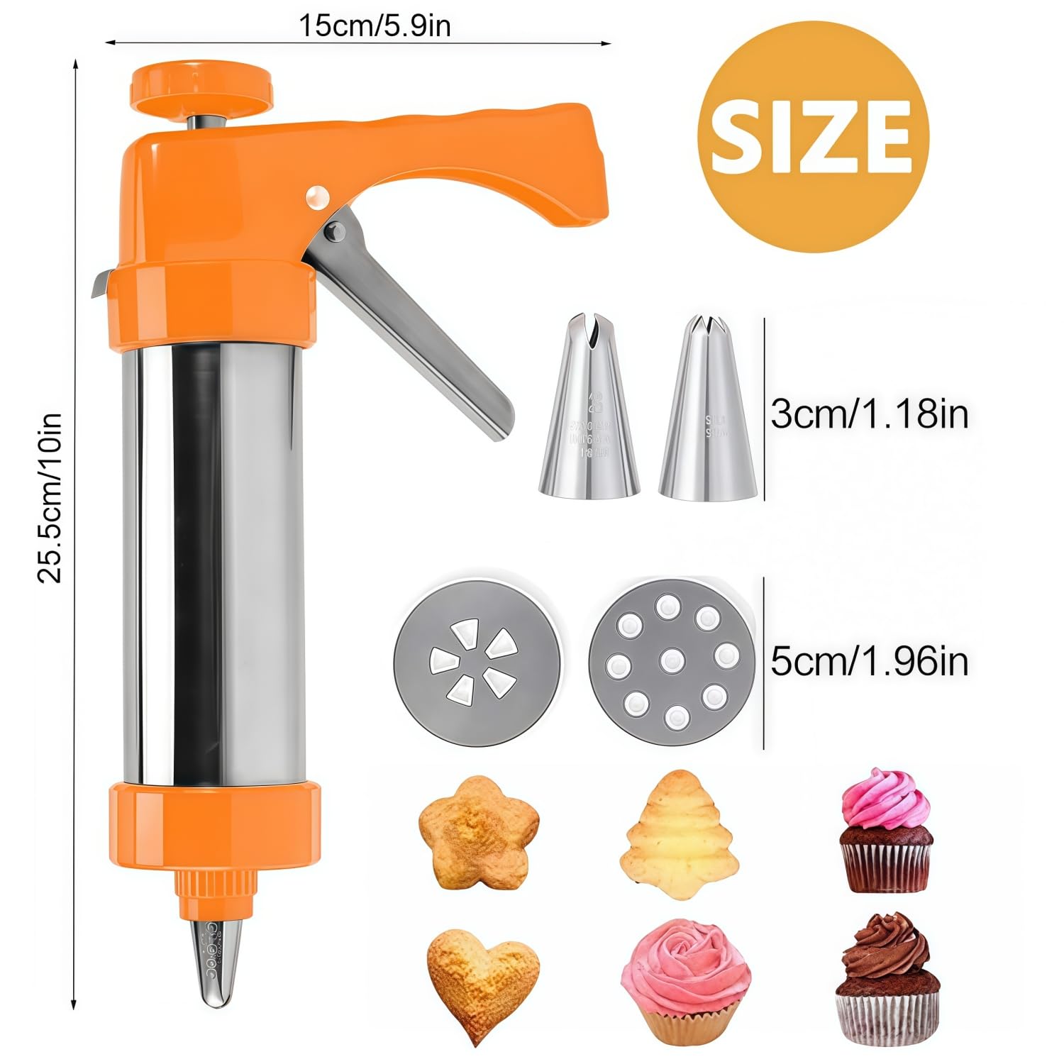 Ridanstian cookie press with ergonomic handle for comfortable use