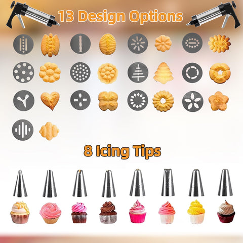 Ridanstian Spritz dispensing action shows simple squeezing for cookies.