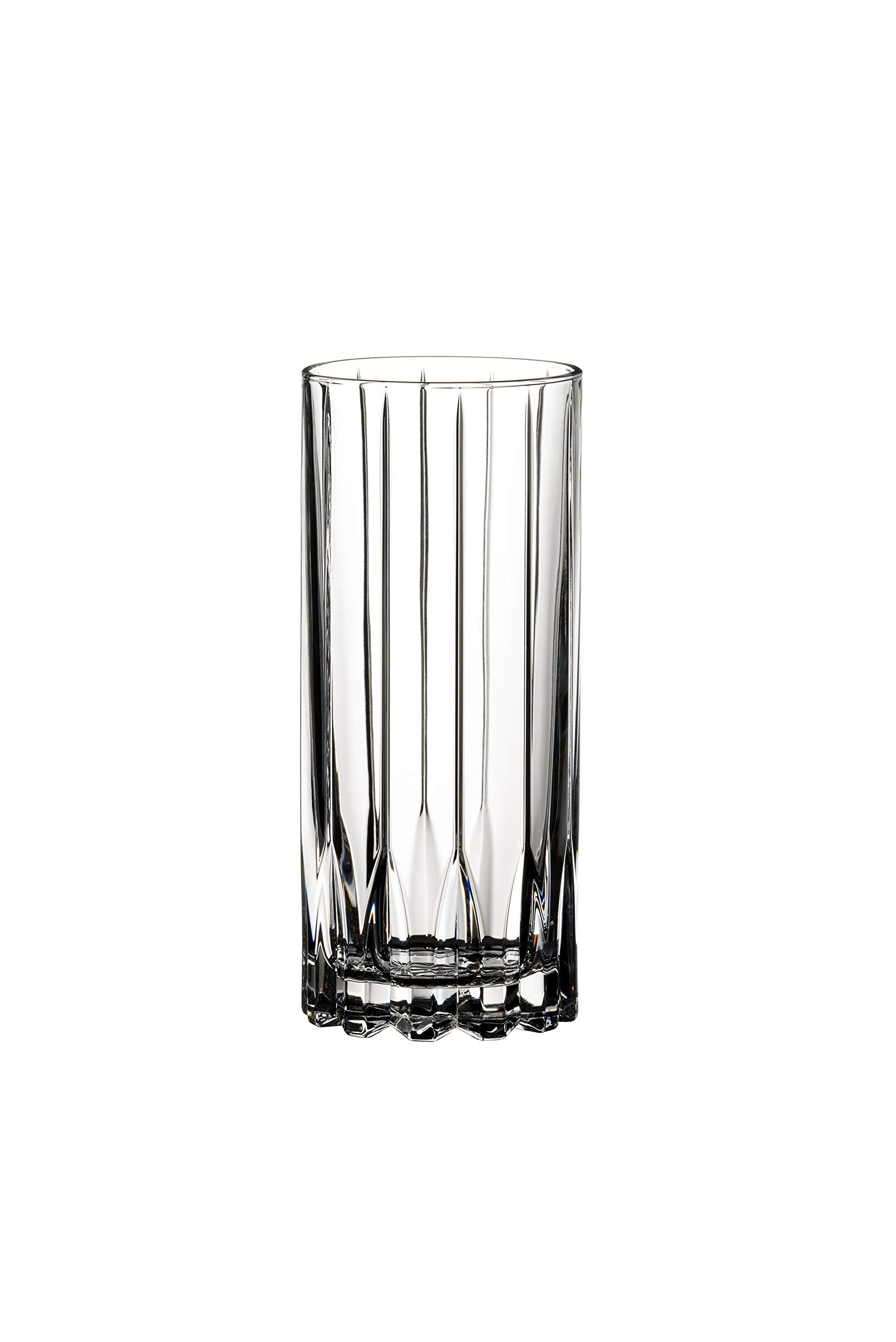 Riedel Drink Specific glass showcases precise size and volume for optimal ice control.