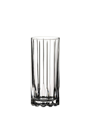 Riedel Drink Specific glass showcases precise size and volume for optimal ice control.