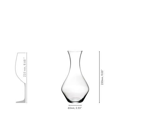 RIEDEL Cabernet Decanter clear crystal material highlights fine craftsmanship.