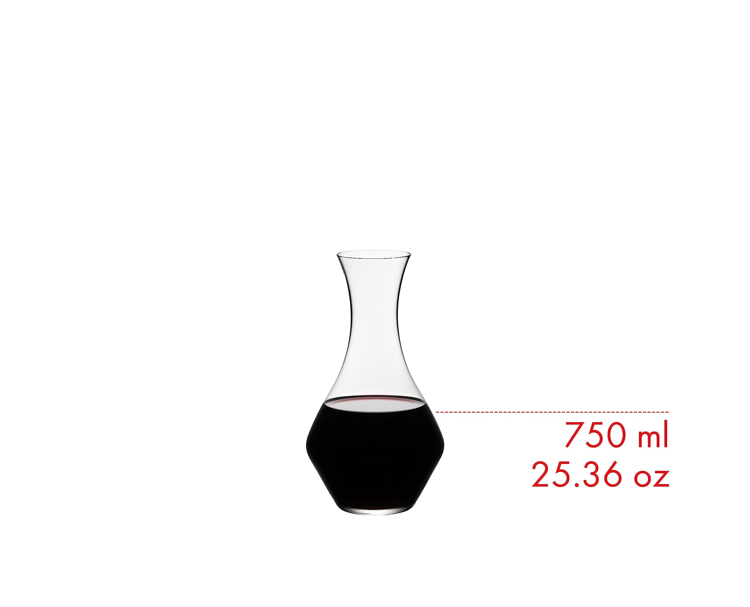 RIEDEL Cabernet Decanter color display enhances aroma and visual appeal.