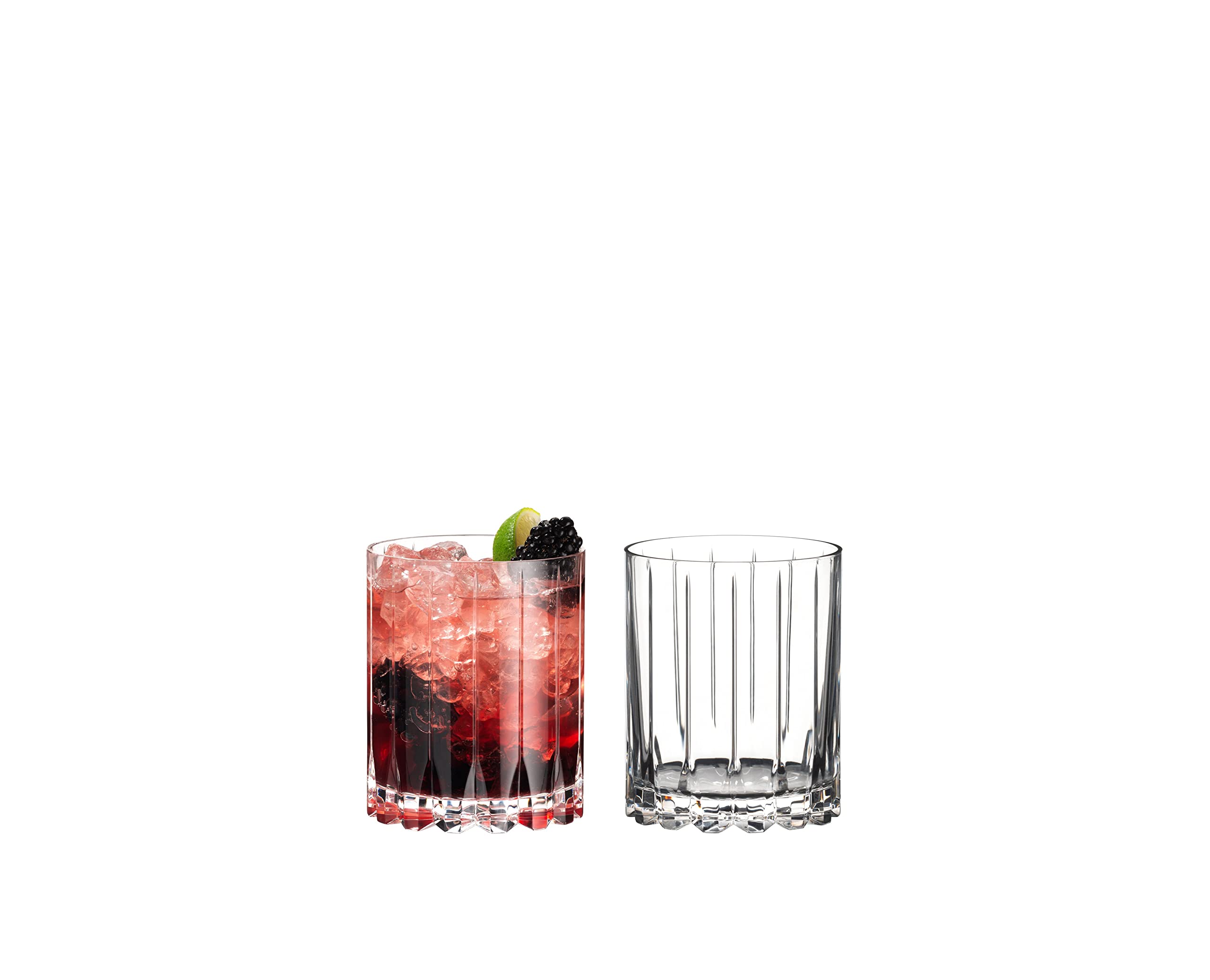 Riedel Double Rocks glass set of 2 for cocktails with large ice.