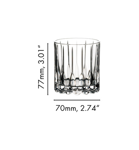 Riedel Neat Glass appears full with the perfect spirit amount for presentation