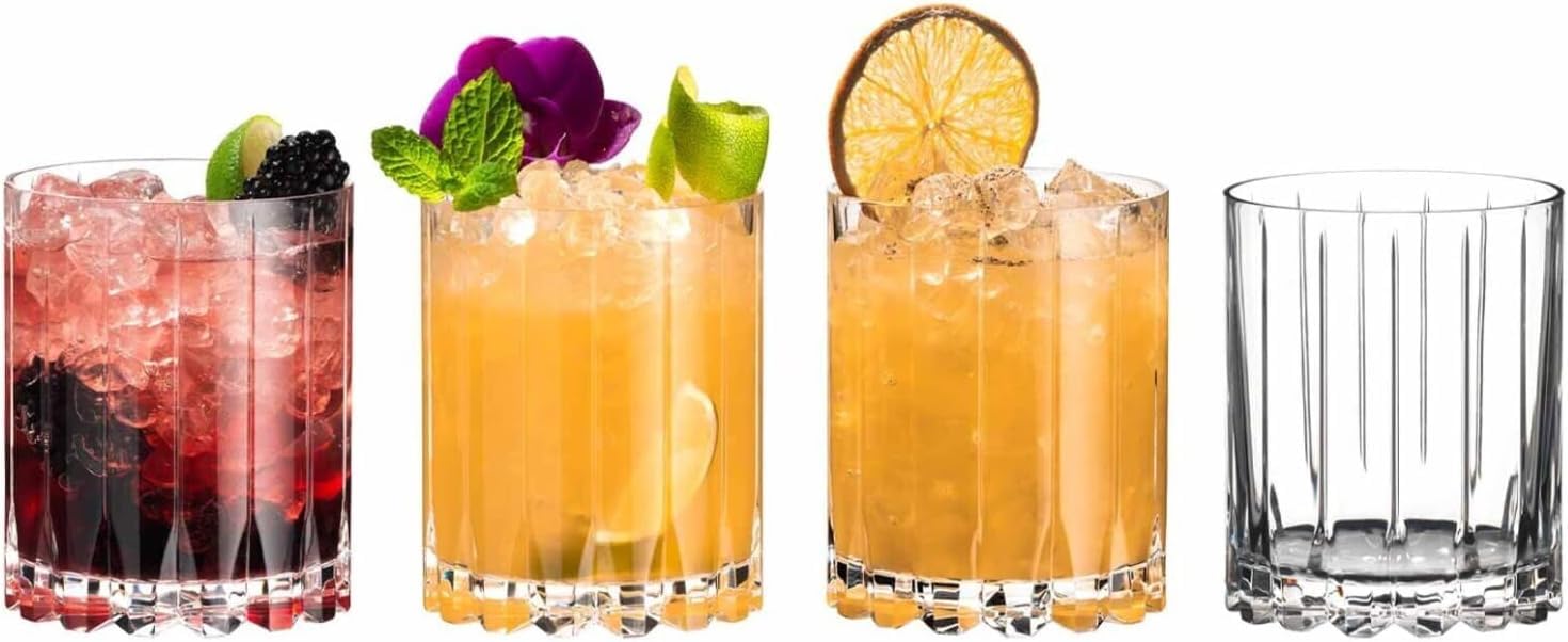 Riedel DSG double rocks glass side profile ideal for cocktails on the rocks