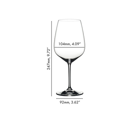Riedel Extreme glass is dishwasher safe for easy cleanup.