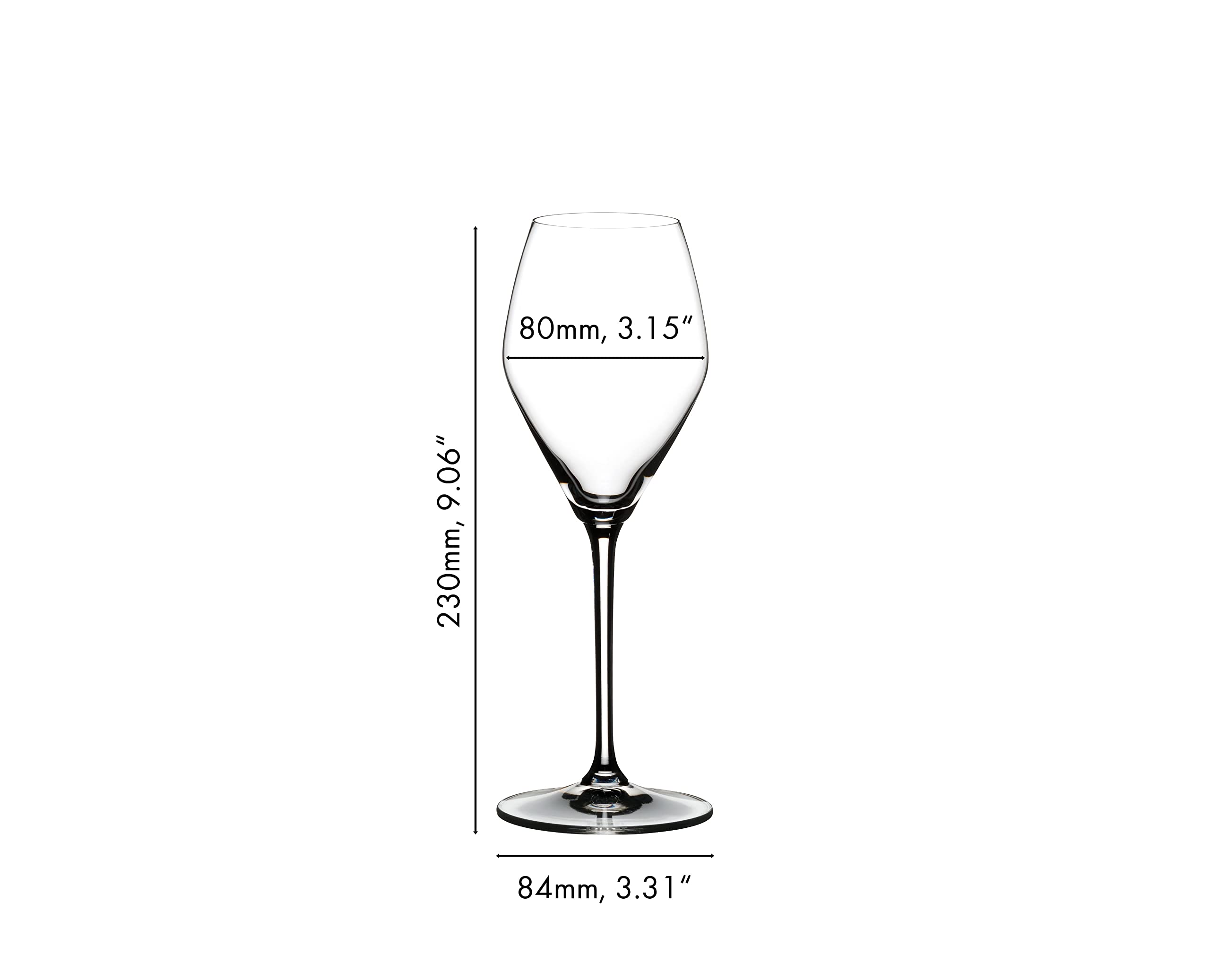 Riedel Extreme glass directs flow to the tongue tip for aroma