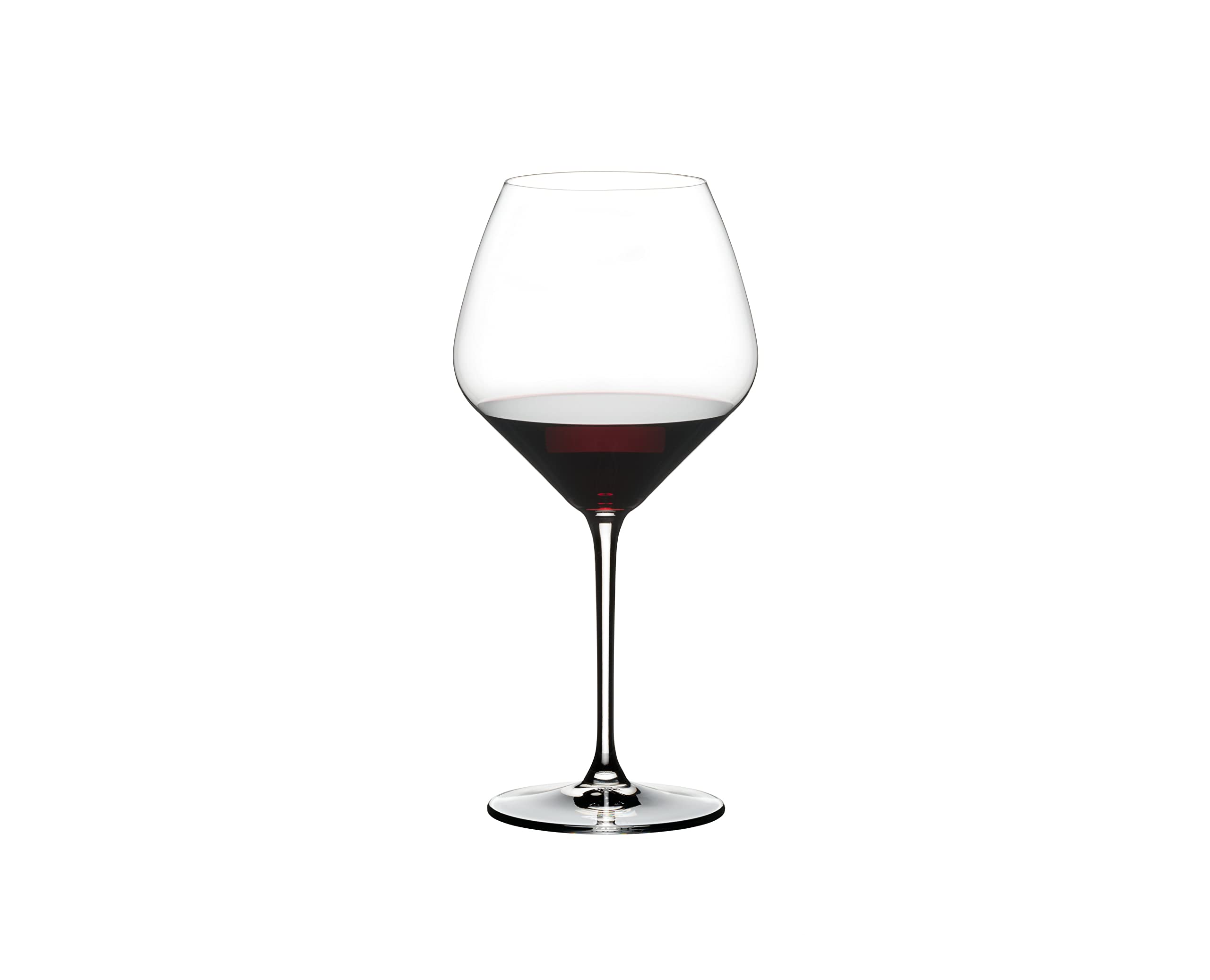 Riedel Extreme Pinot Noir glass emphasizes plum and peat notes during tasting.