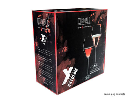 Riedel Extreme rosé glass holds about 11.36 ounces for servings