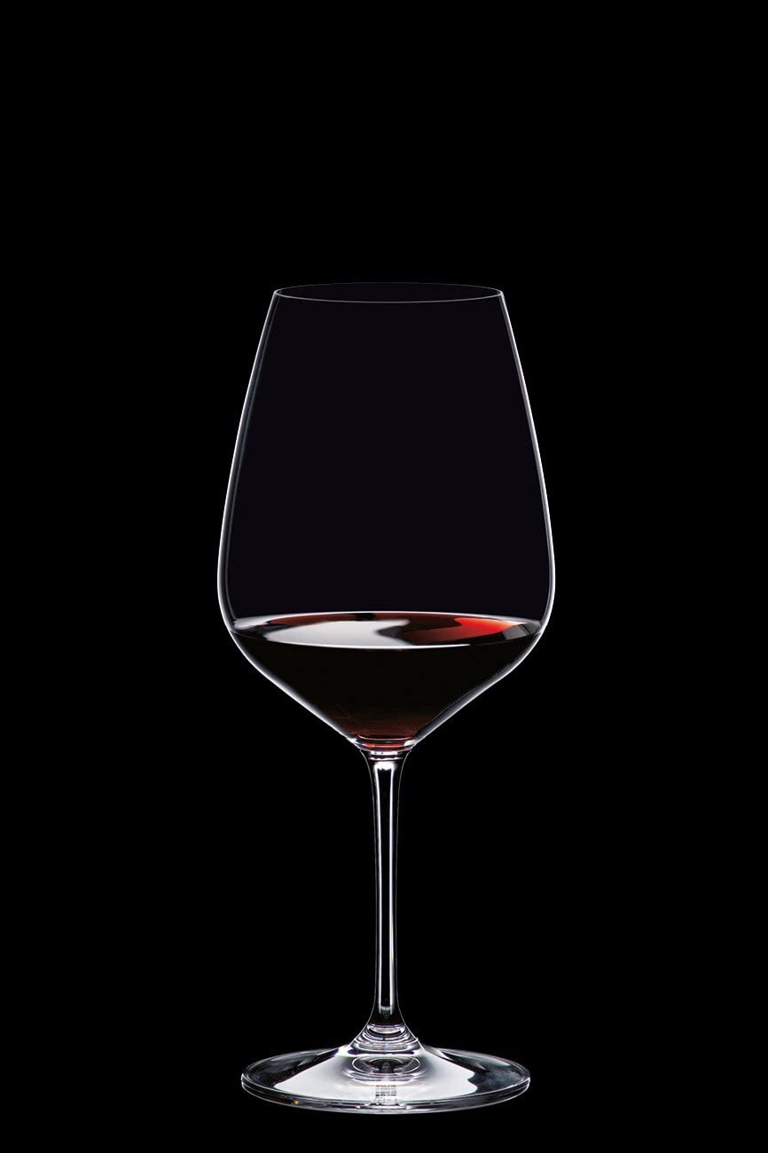 Riedel Heart to Heart Cabernet glass highlighting red wine structure and bouquet.