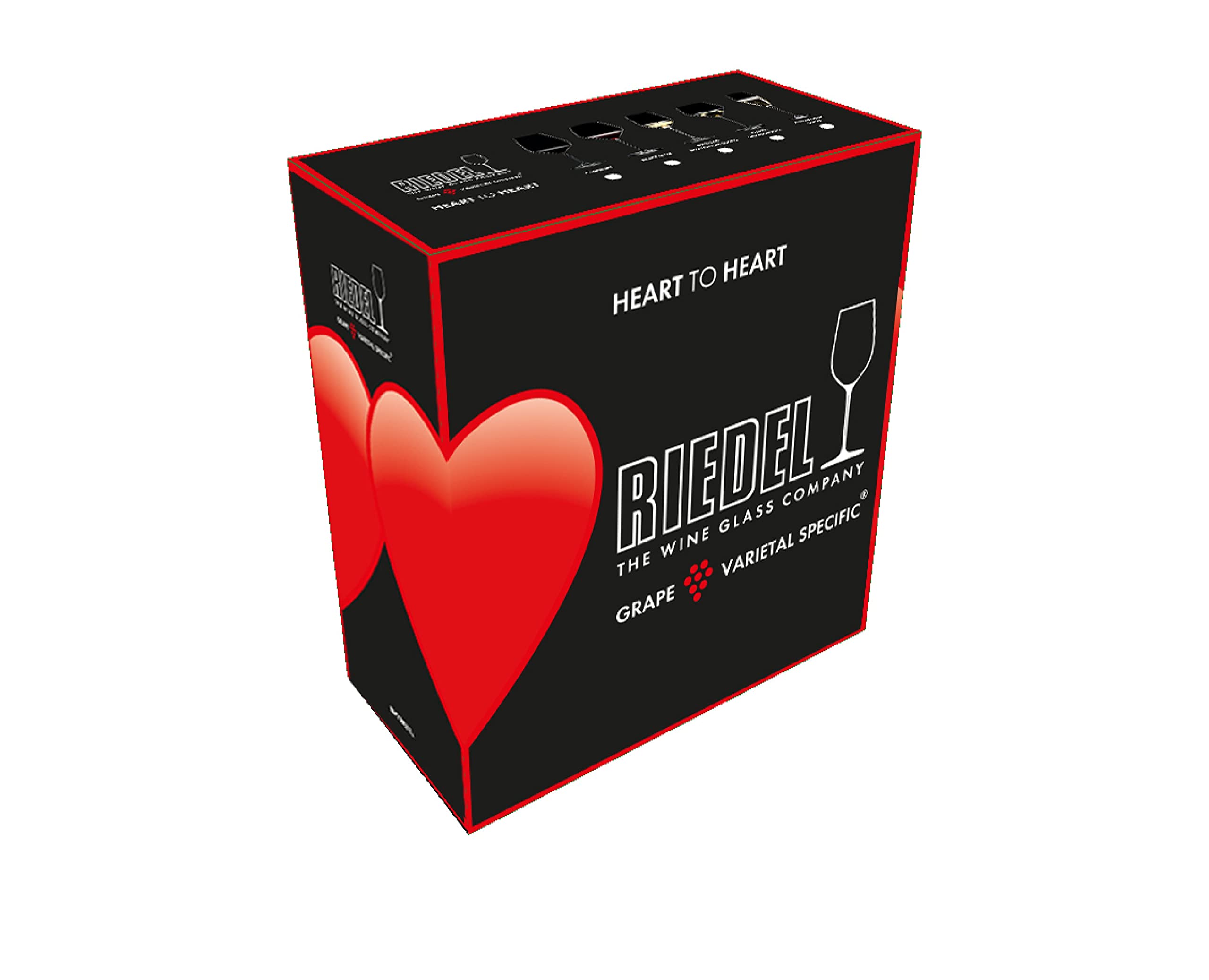 Riedel Heart to Heart glass with dishwasher-safe icon, practical daily use.