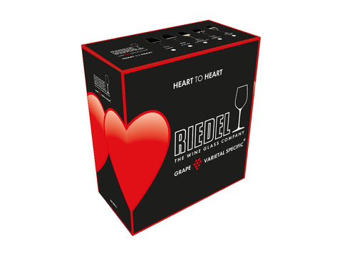 Riedel Heart to Heart glass with dishwasher-safe icon, practical daily use.