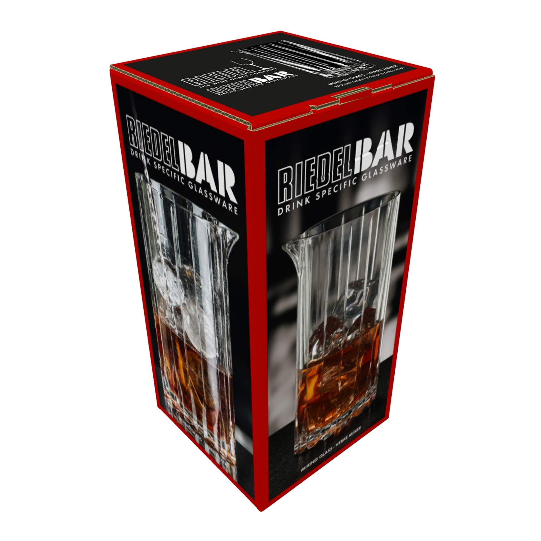 Riedel mixing glass dishwasher safe for easy cleanup after home bar sessions.