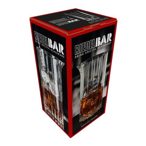 Riedel mixing glass dishwasher safe for easy cleanup after home bar sessions.