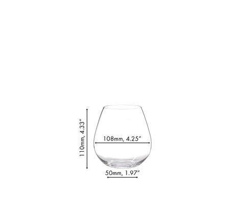 Riedel O Pinot/Nebbiolo tumbler stemless design reduces breakage risk