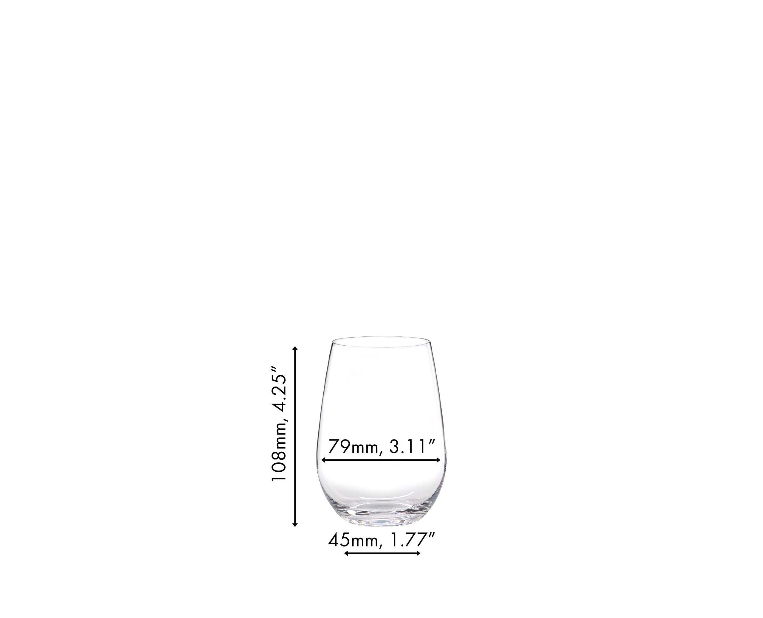 Riedel O modern stemless design with everyday versatility.