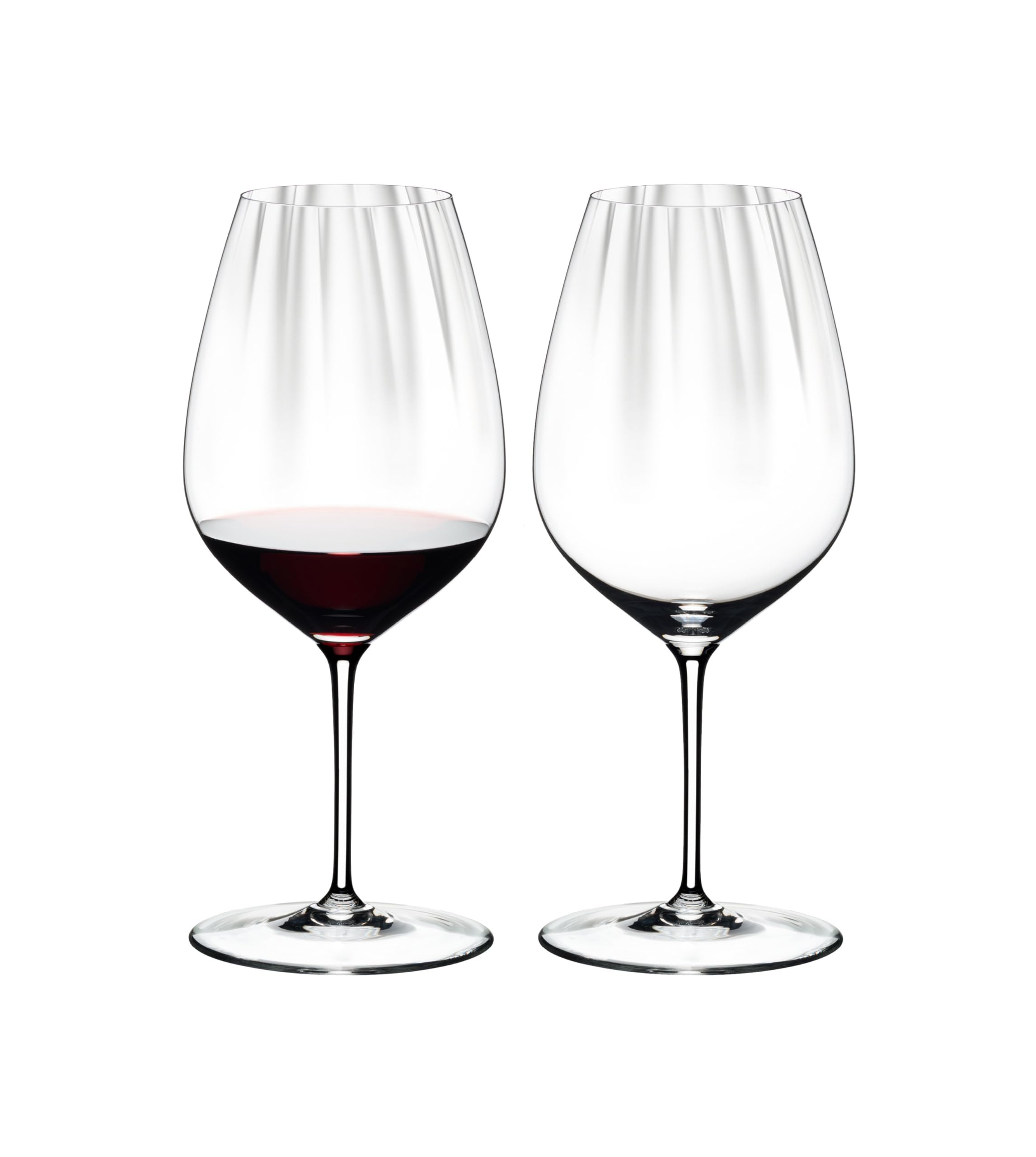 Riedel Performance Cabernet/Merlot glasses designed to enhance red wine aroma and structure.