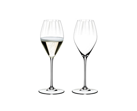 Riedel Performance Champagne Glass 2-pack for elegant home celebrations with sparkling wine.