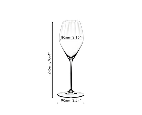 Riedel Performance clear crystal glass delivers clarity and precision.