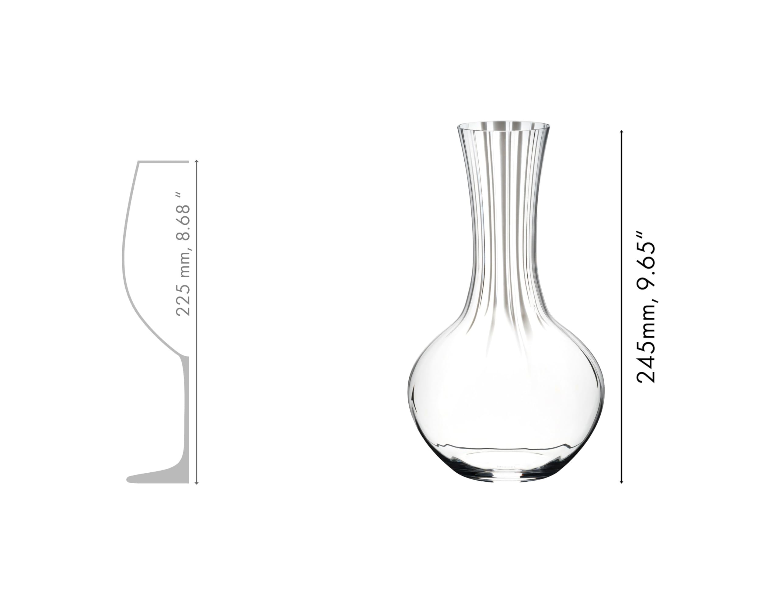 Riedel Performance Decanter for red wines enhances bouquet during decanting