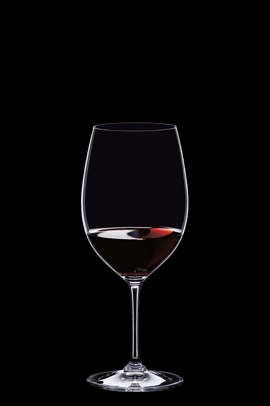 Riedel Vinum glass features an elegant stem for formal tables.