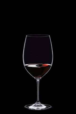 Riedel Vinum glass features an elegant stem for formal tables.
