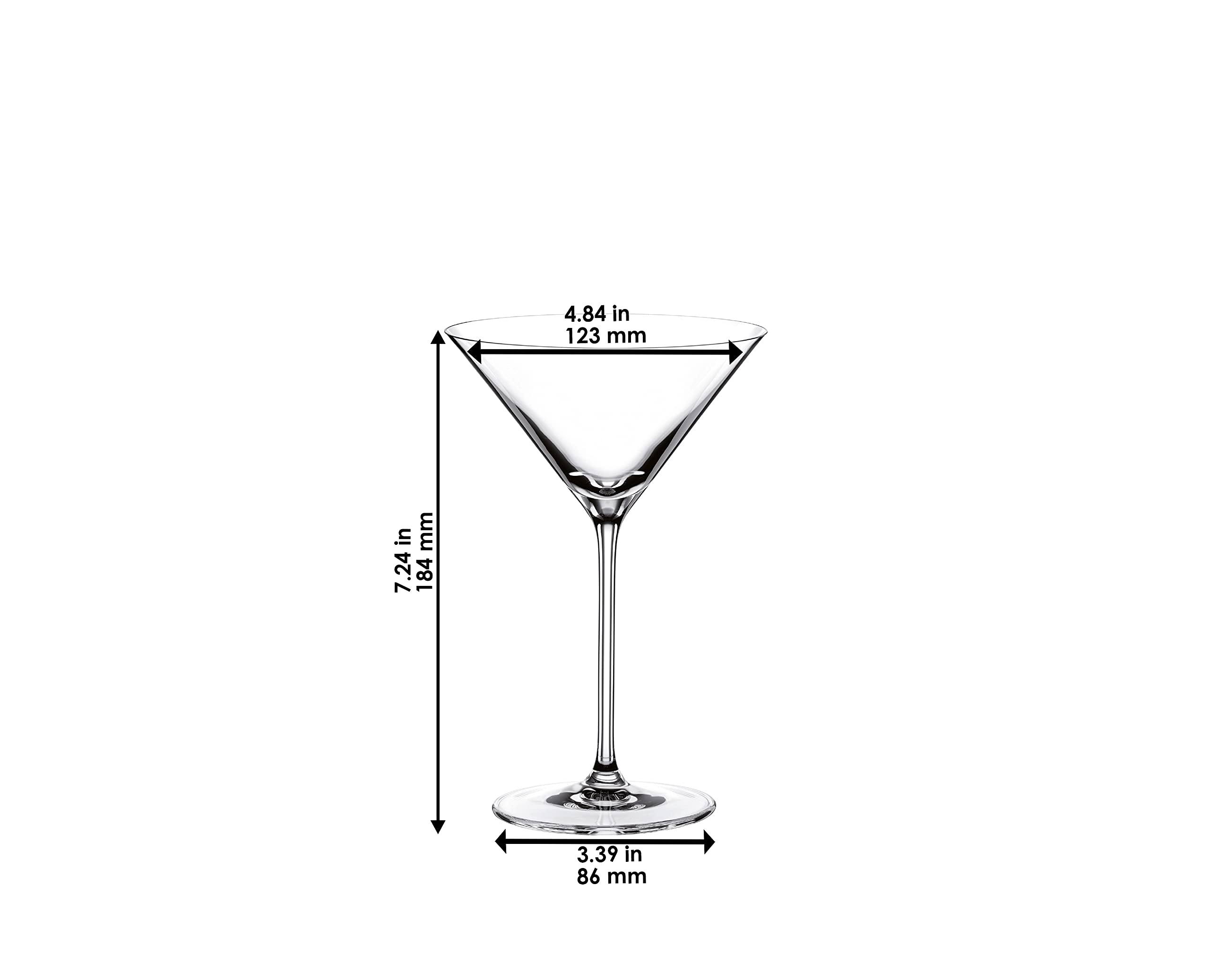 Riedel Vinum XL martini glasses are dishwasher safe for easy cleanup.