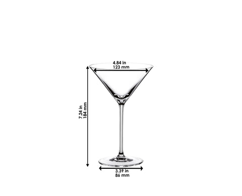 Riedel Vinum XL martini glasses are dishwasher safe for easy cleanup.