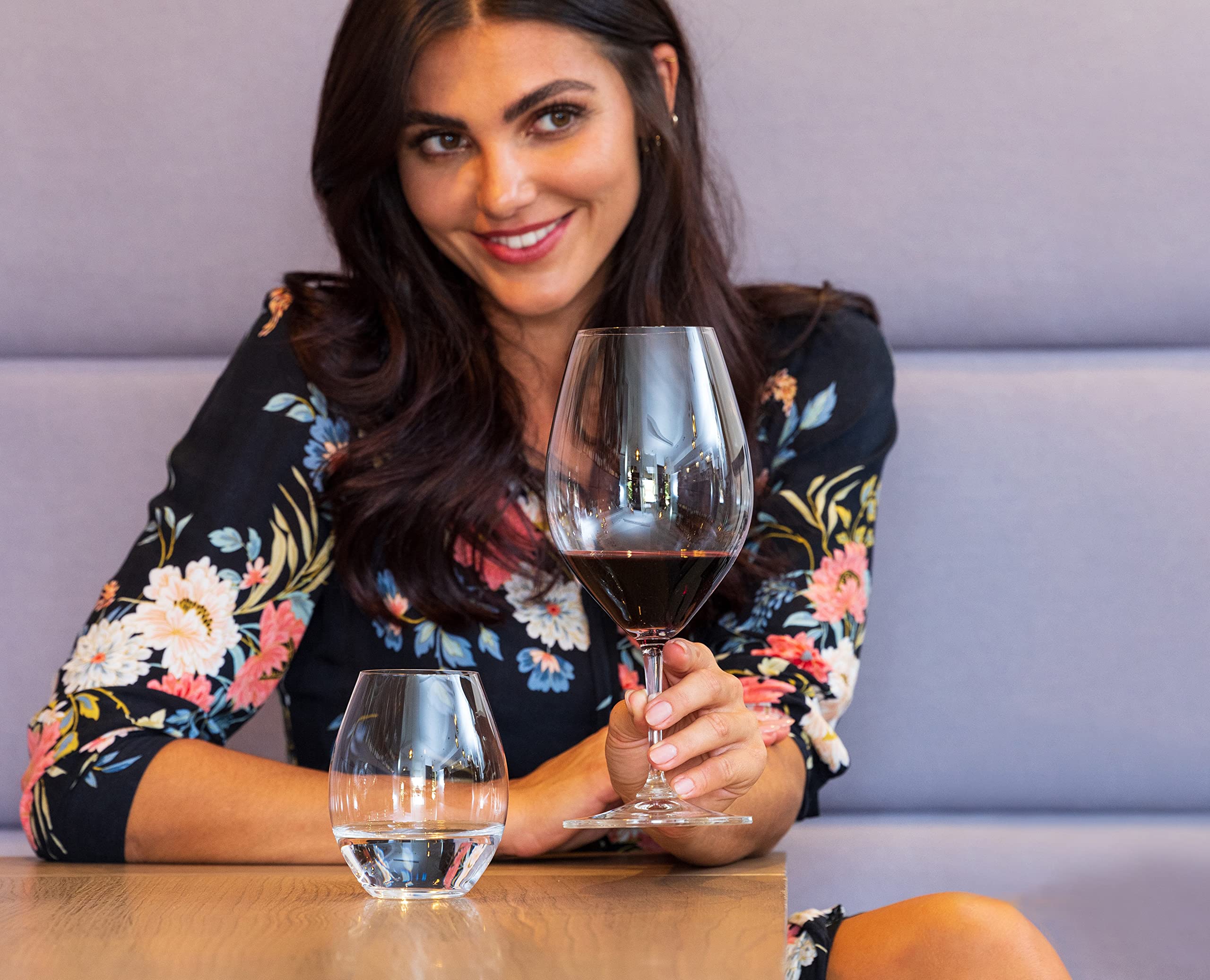 Riedel Wine Friendly red glass enhances aroma release for easier tasting.