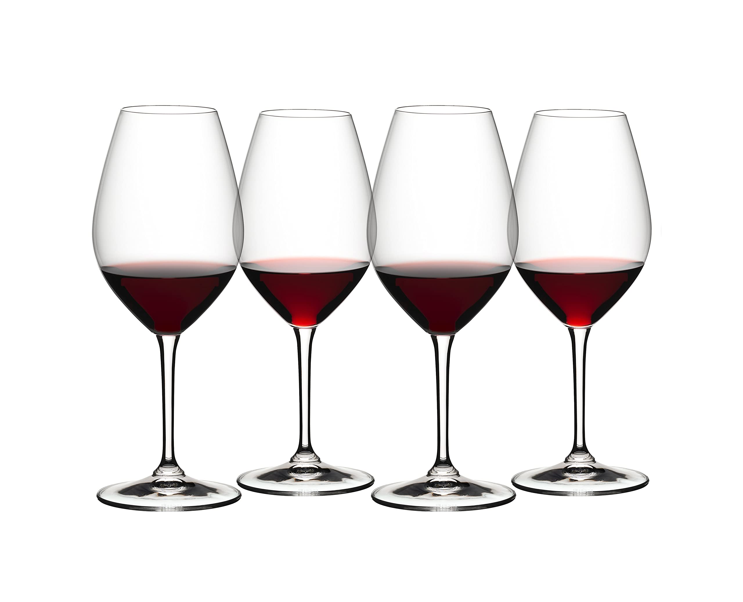 Riedel Wine Friendly red glass with 23-oz capacity for generous pours.