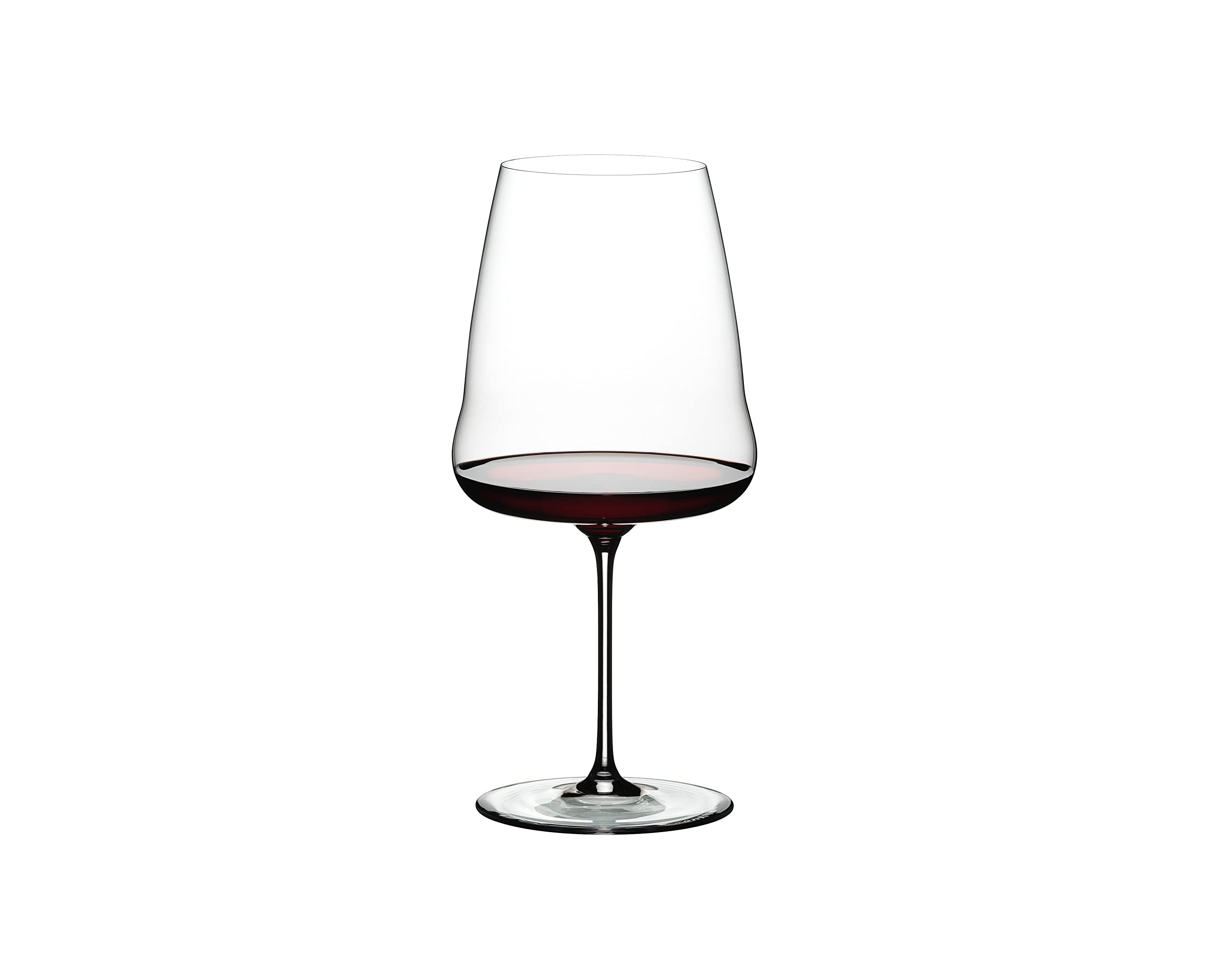 Riedel Winewings Cabernet/Merlot glass with flat bottom enhances red wine aroma