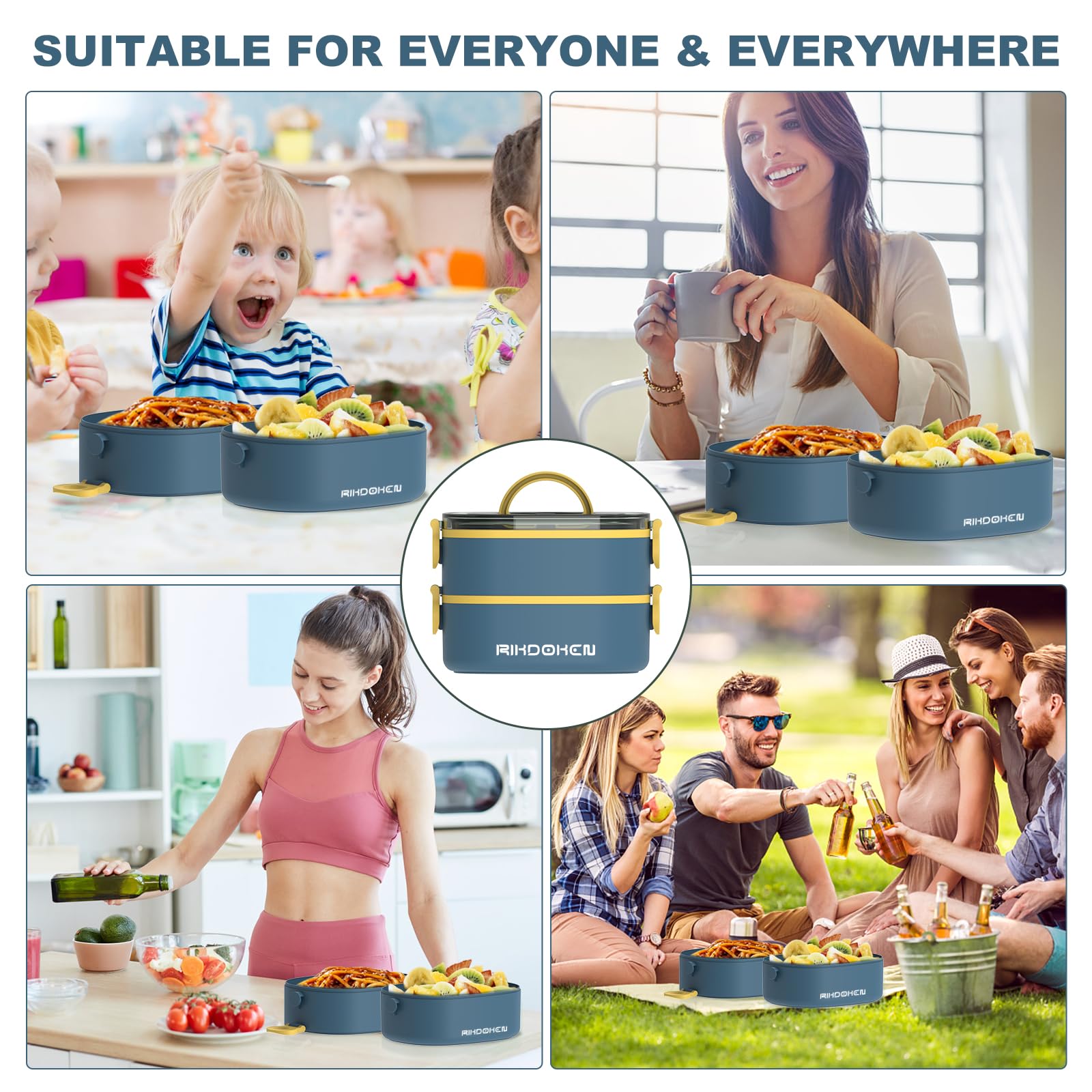 RIKDOKEN lunch box includes cutlery and sauce boxes for complete meals