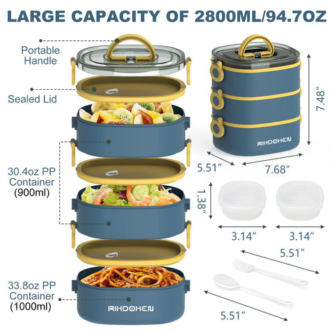 RIKDOKEN lunch box leakproof lids keep sauces contained during transit