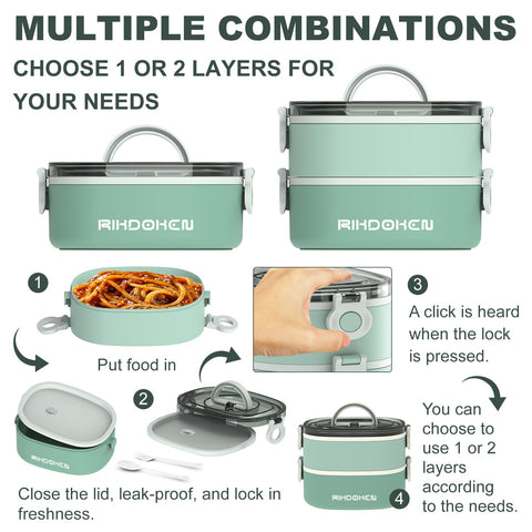 RIKDOKEN lunch box microwave-safe for quick reheating