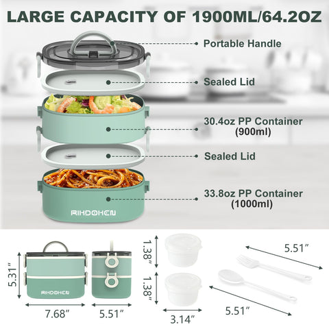RIKDOKEN lunch box with separate lids preserves flavor across layers